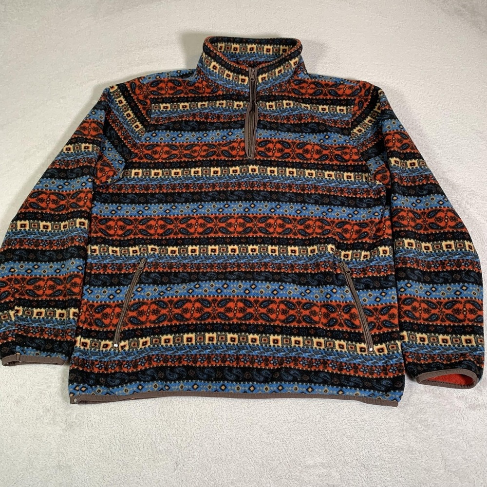 PacSun Sweater Mens‎ Medium Multicolor 1/4 Zip Mock Neck Southwestern Aztec
